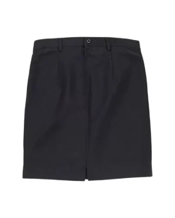 Saia acinturada com cós, sem bolsos