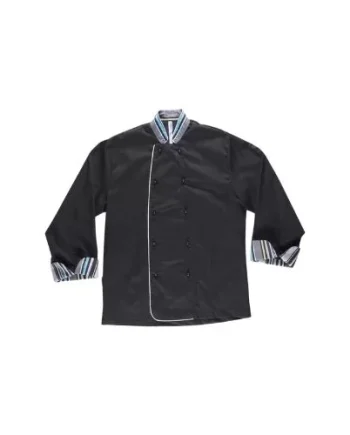 Jaleca de cozinha com botões de segurança