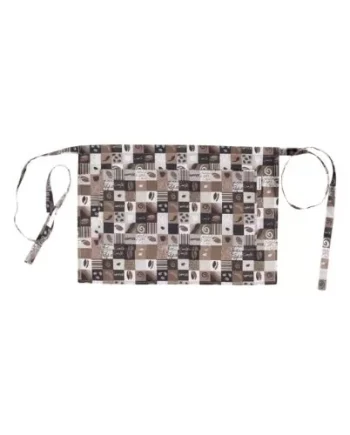 Avental tipo francês com 2 bolsos Estampado "café"