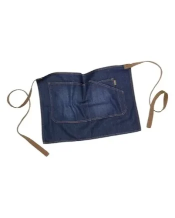 Avental curto, denim