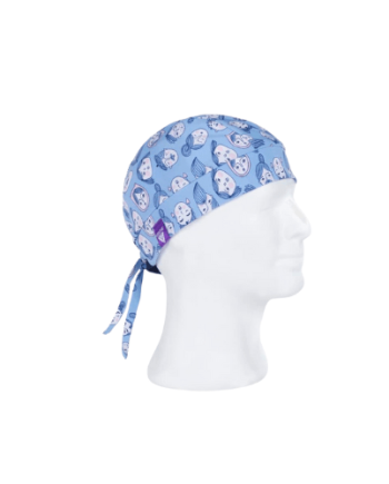 Bandana de tecido elástico e estampada rostos