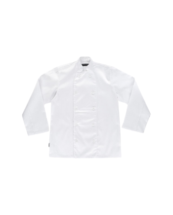 Blusão. Unisex. Fecho de botões, manga comprida, sem bolsos.