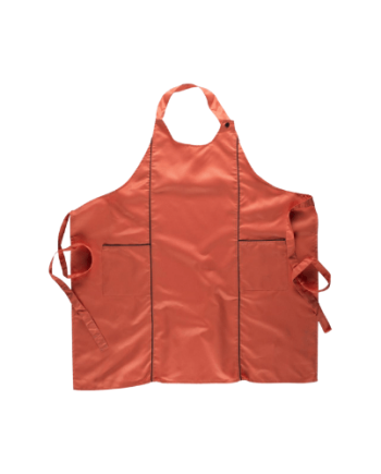 Avental de peito, vivos em contraste e 2 bolsos.