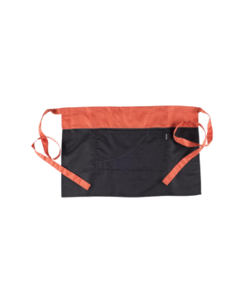 Avental francês curto bicolor, 1 bolso