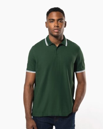 Polo Kariban com riscas em contraste