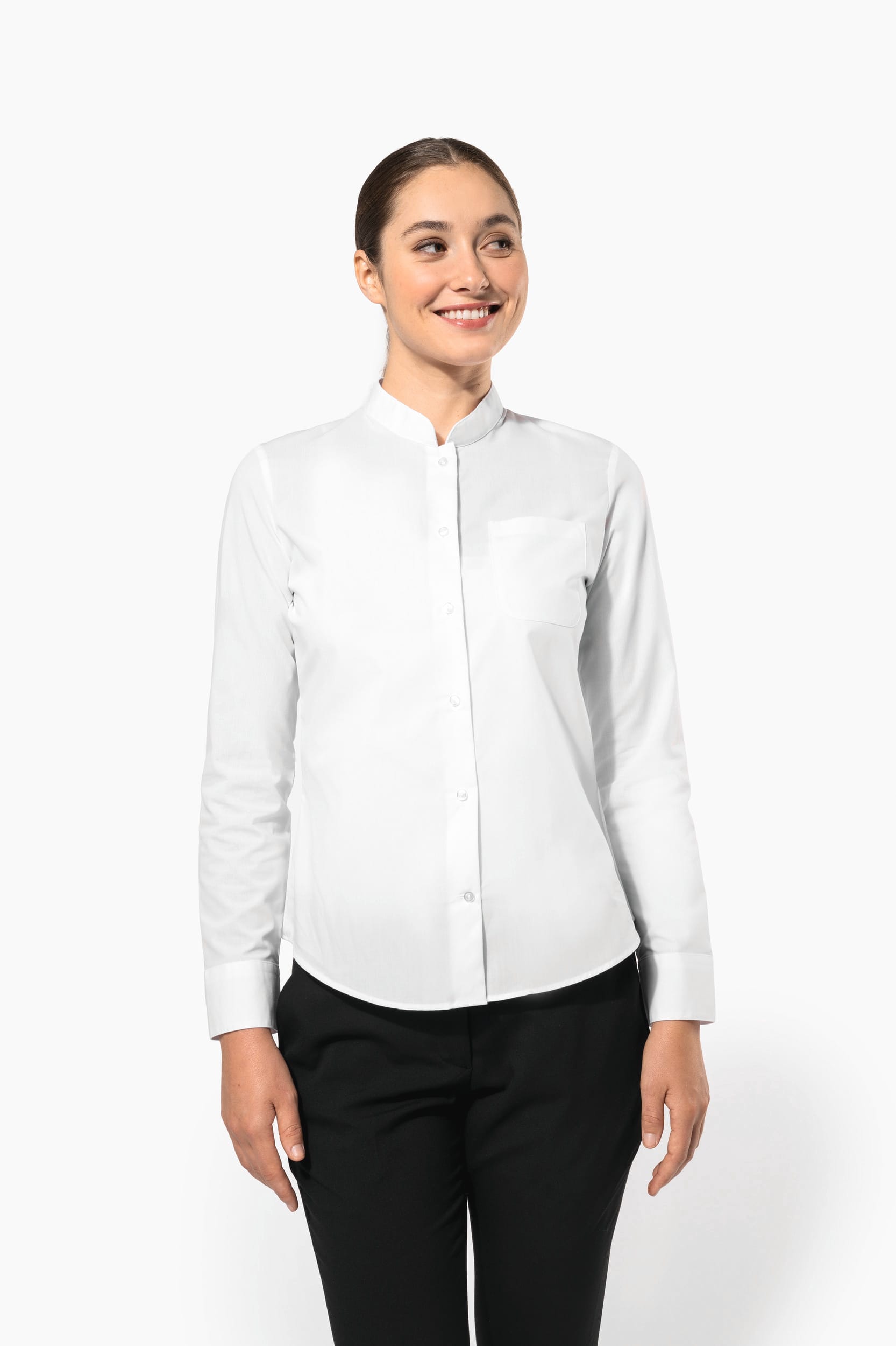 Camisa de senhora com gola à padre Kariban Hospitality