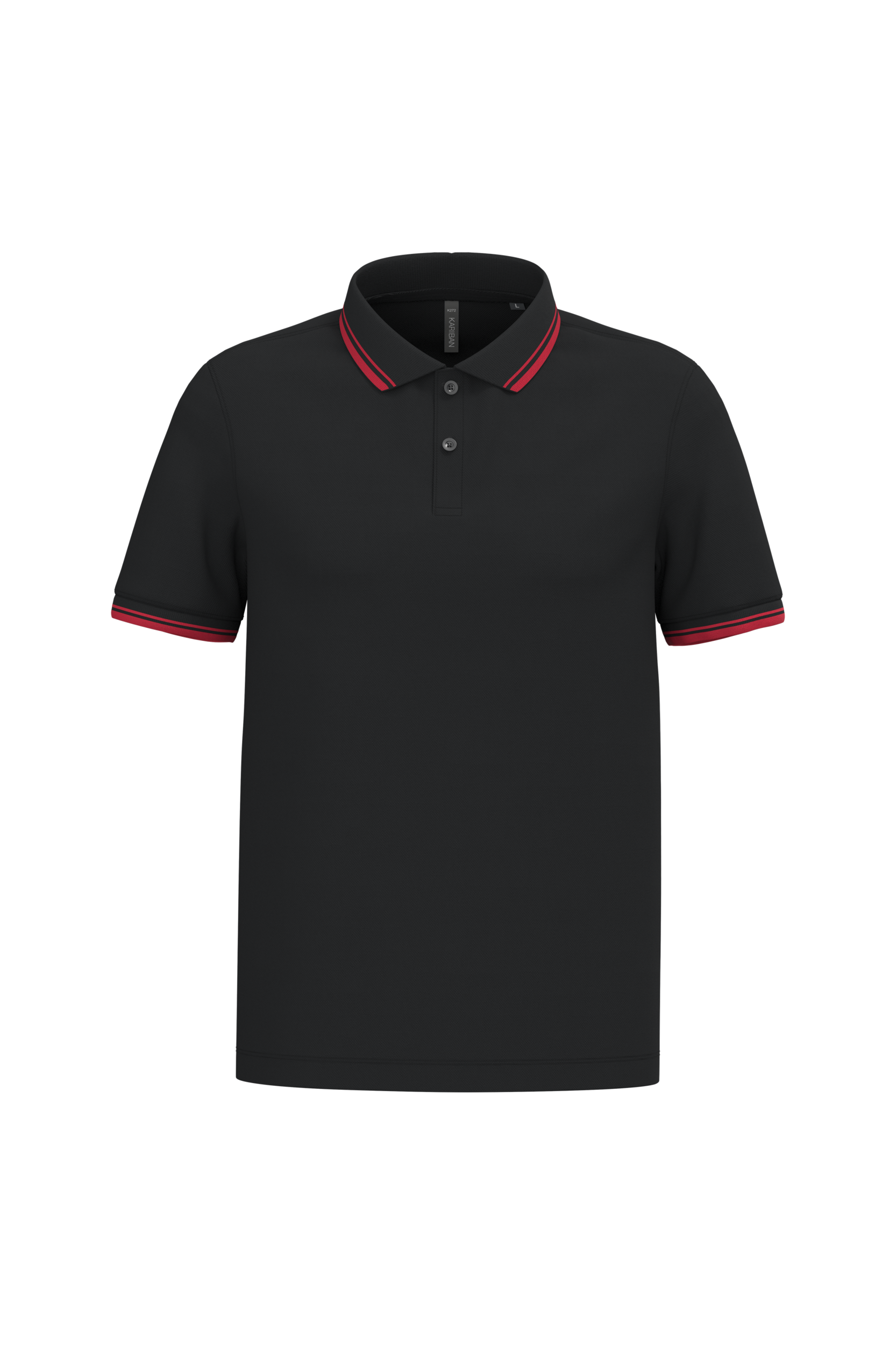 Polo Kariban com riscas em contraste