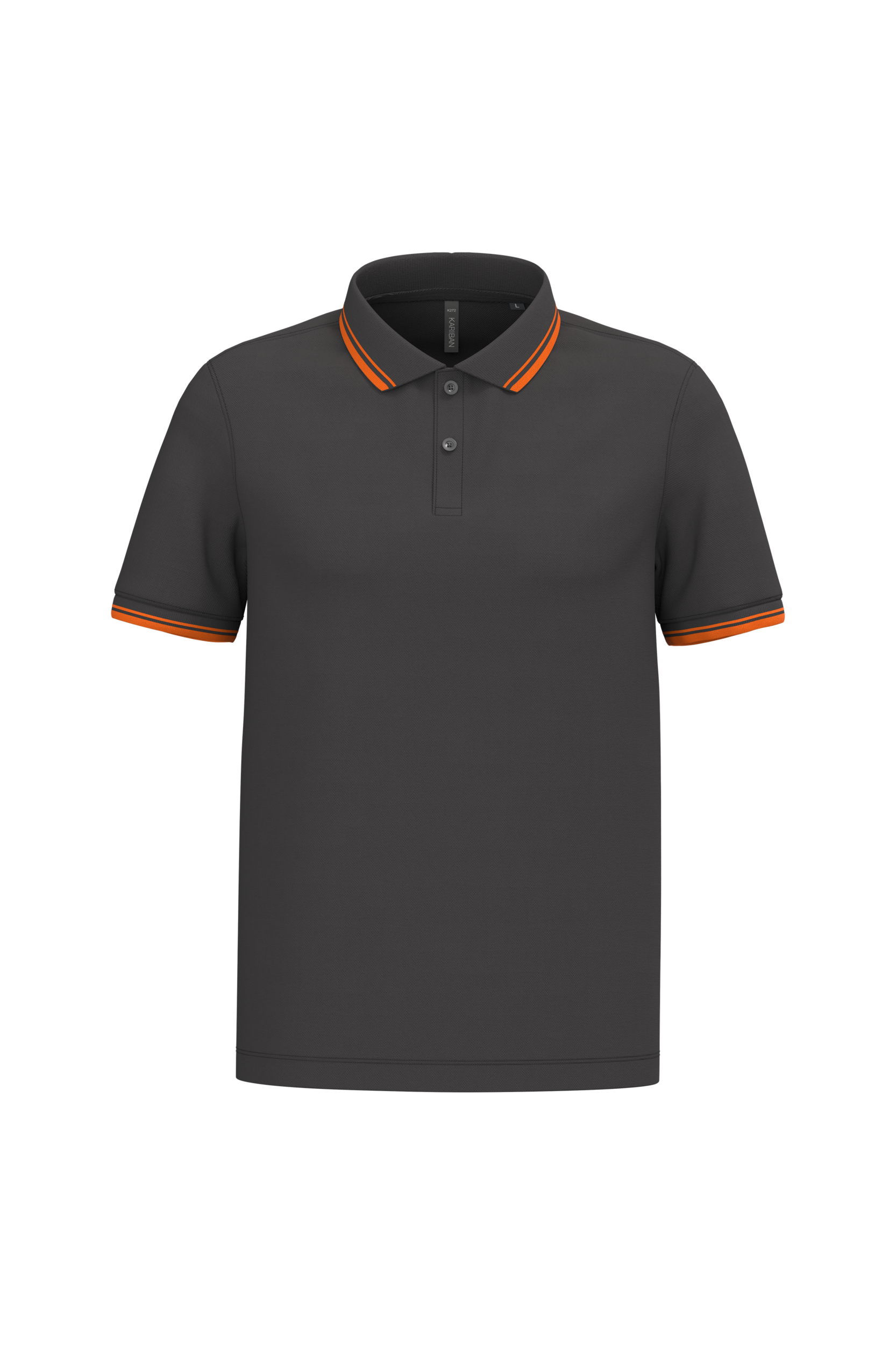 Polo Kariban com riscas em contraste