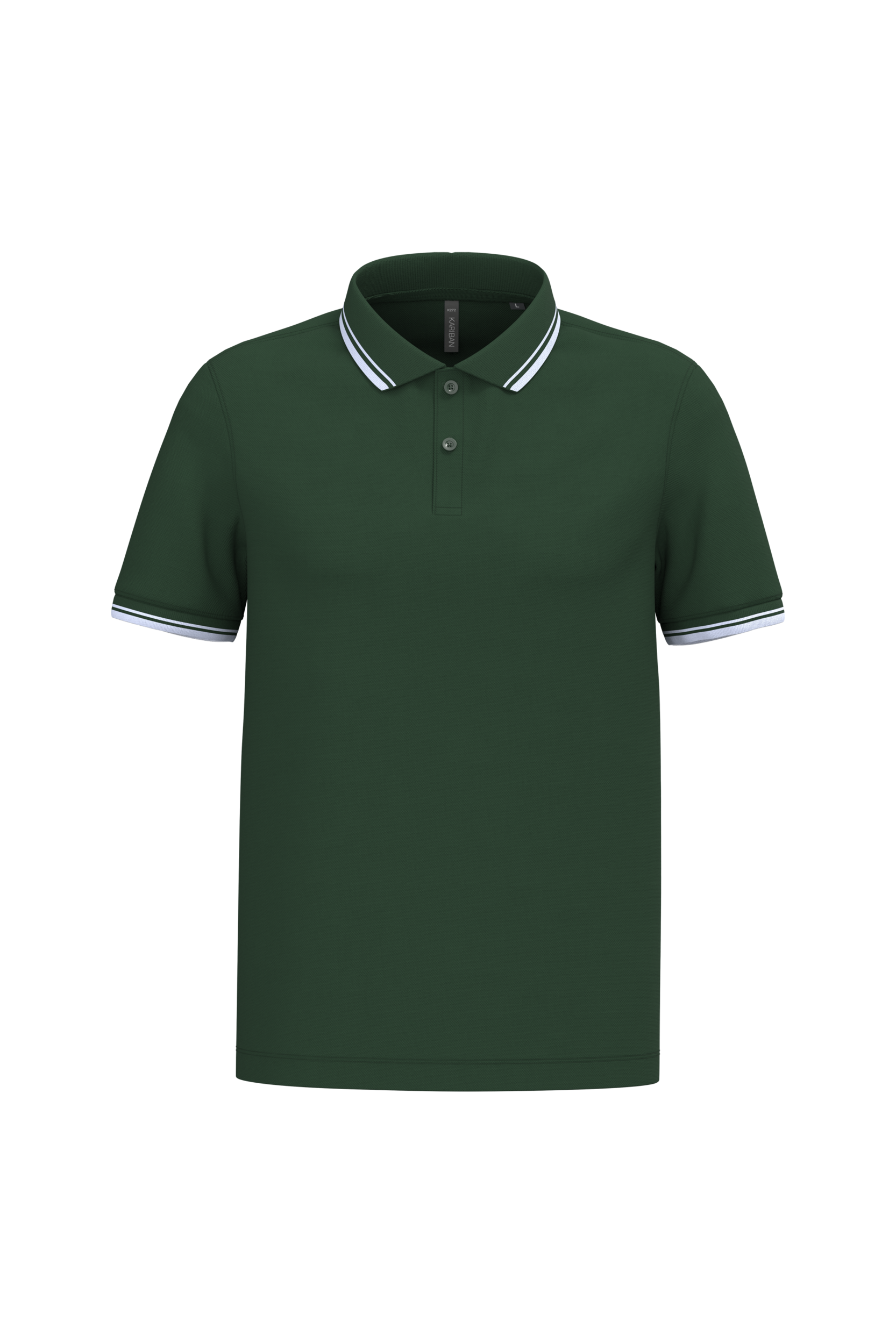 Polo Kariban com riscas em contraste