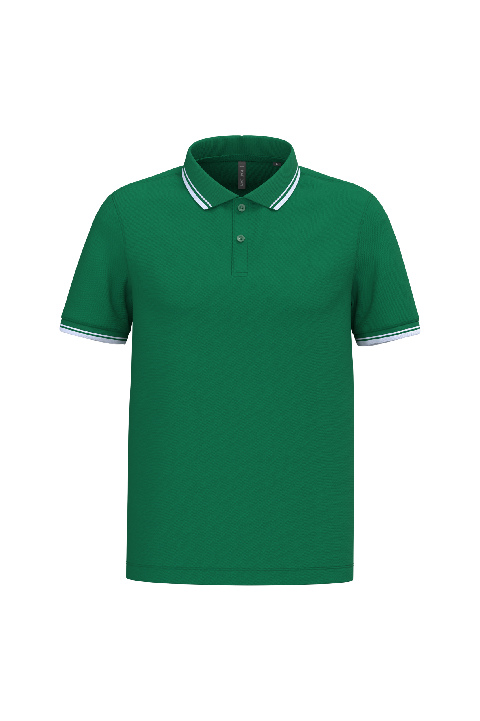 Polo Kariban com riscas em contraste