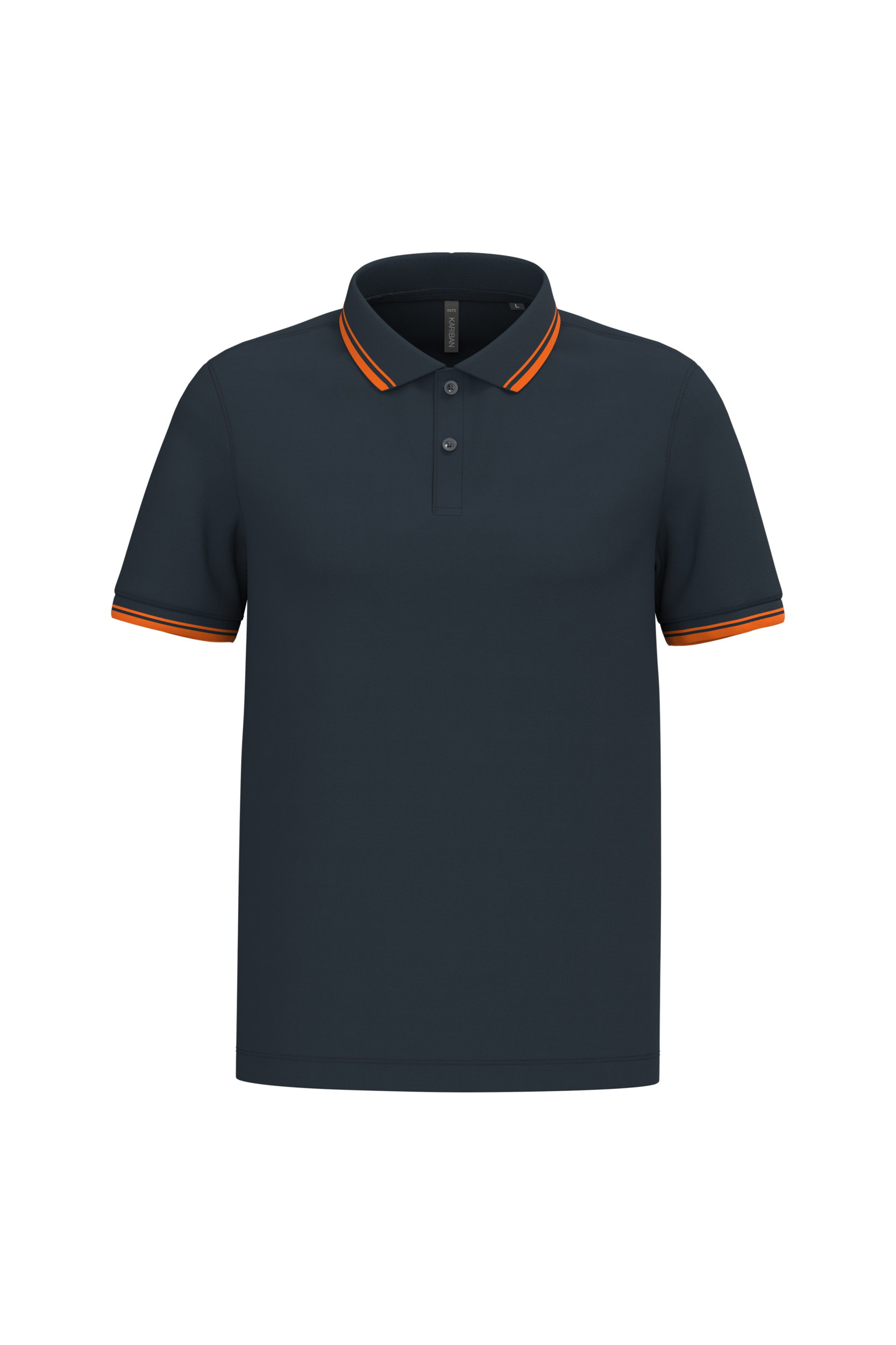 Polo Kariban com riscas em contraste
