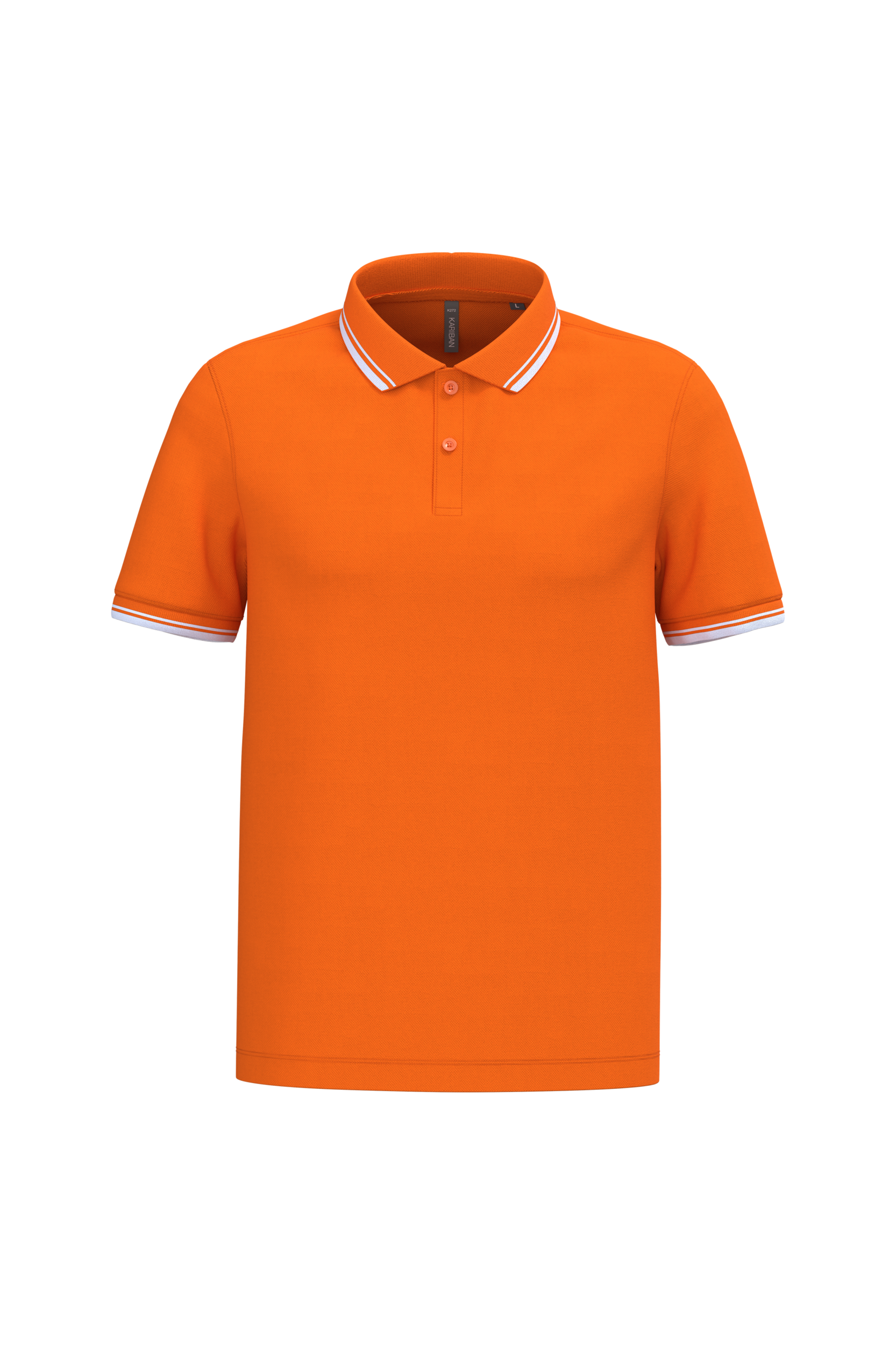 Polo Kariban com riscas em contraste