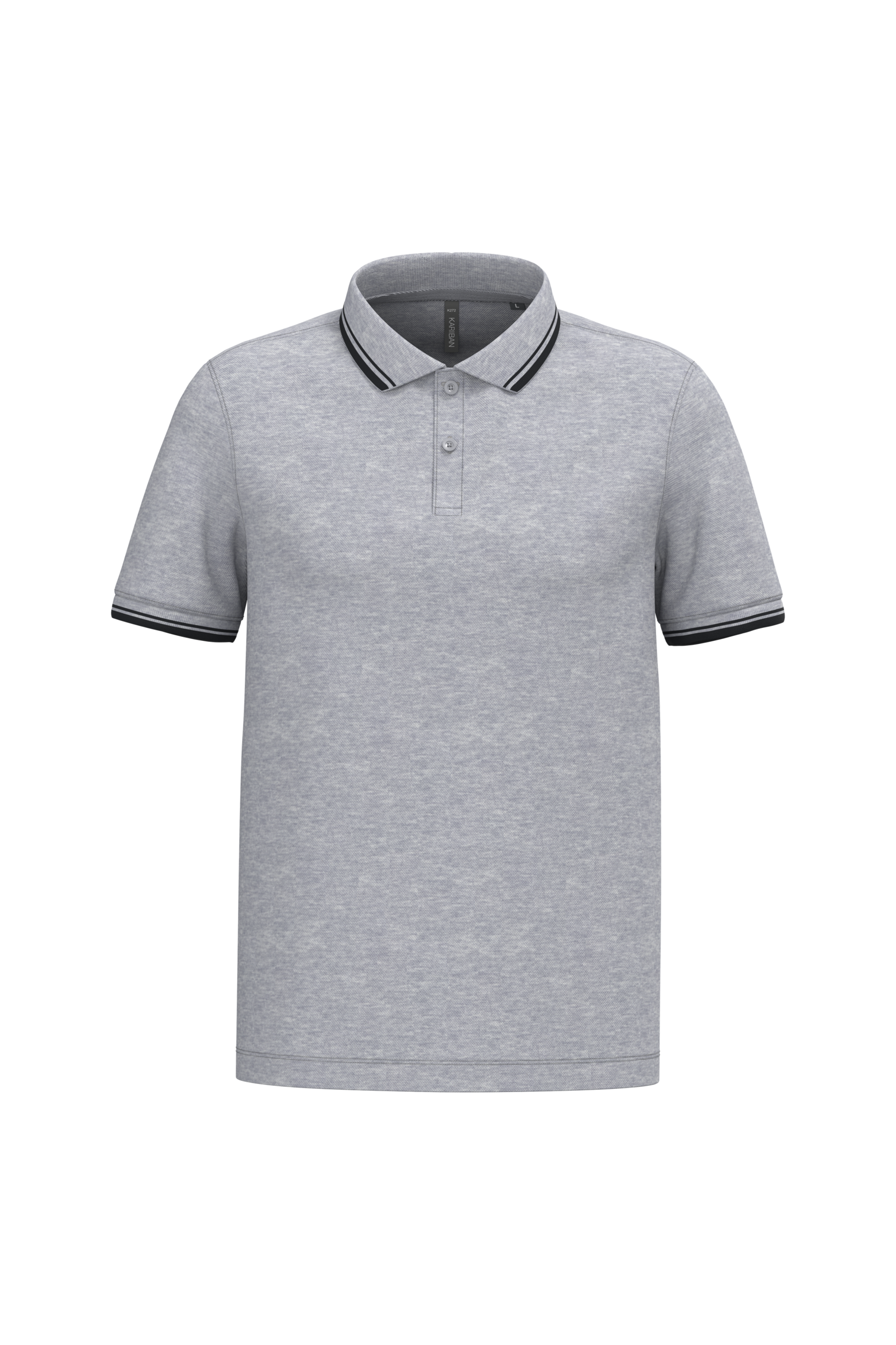 Polo Kariban com riscas em contraste
