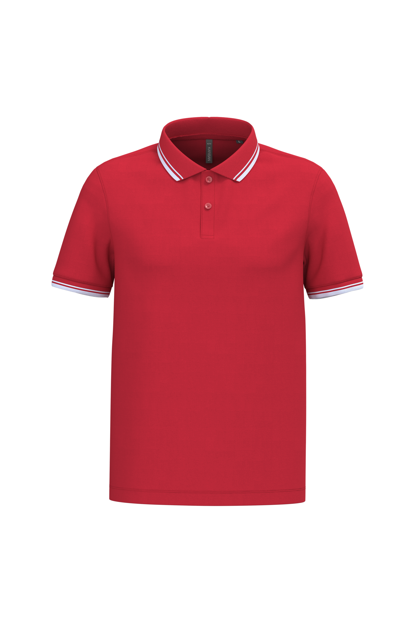 Polo Kariban com riscas em contraste