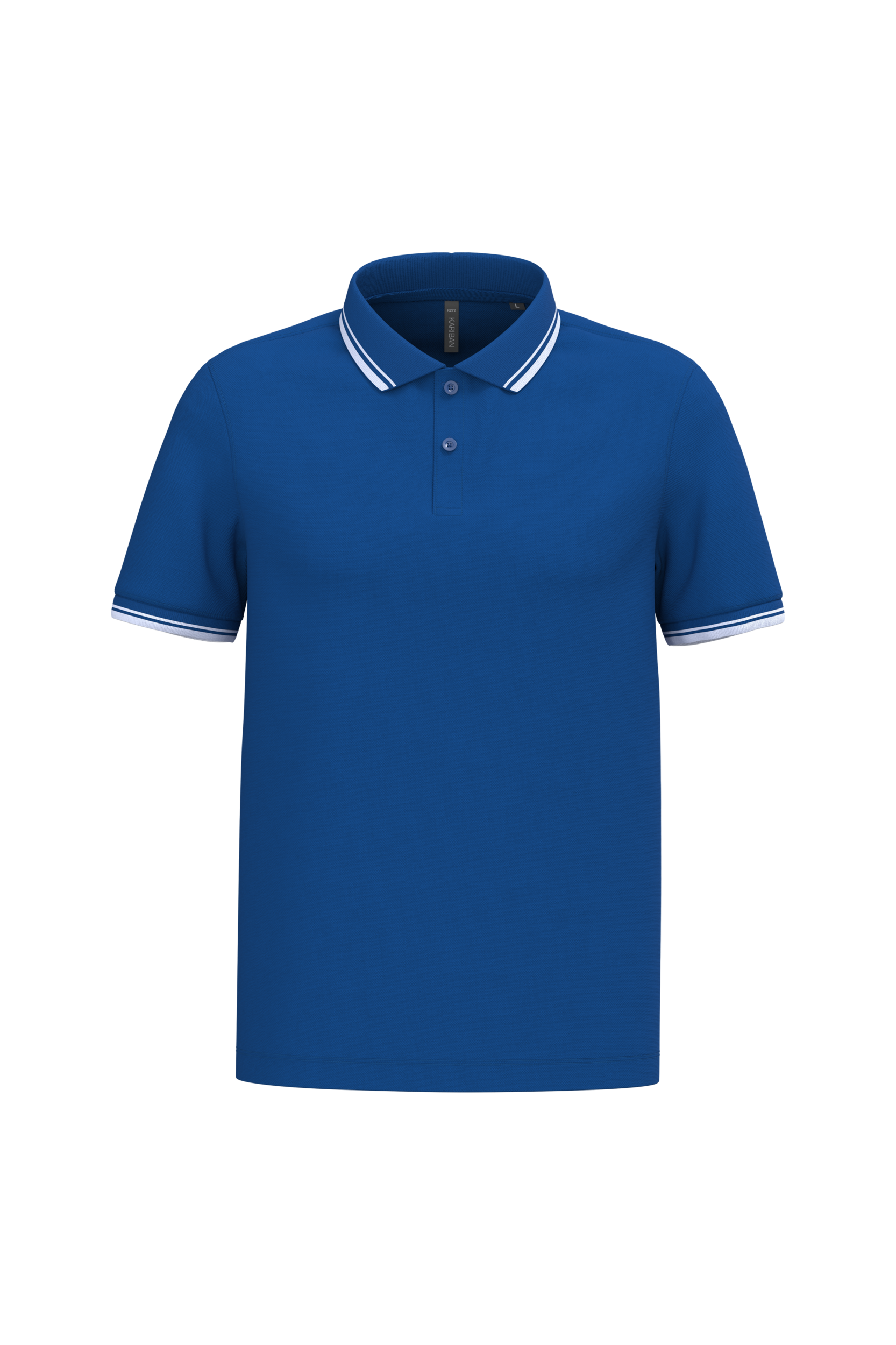 Polo Kariban com riscas em contraste