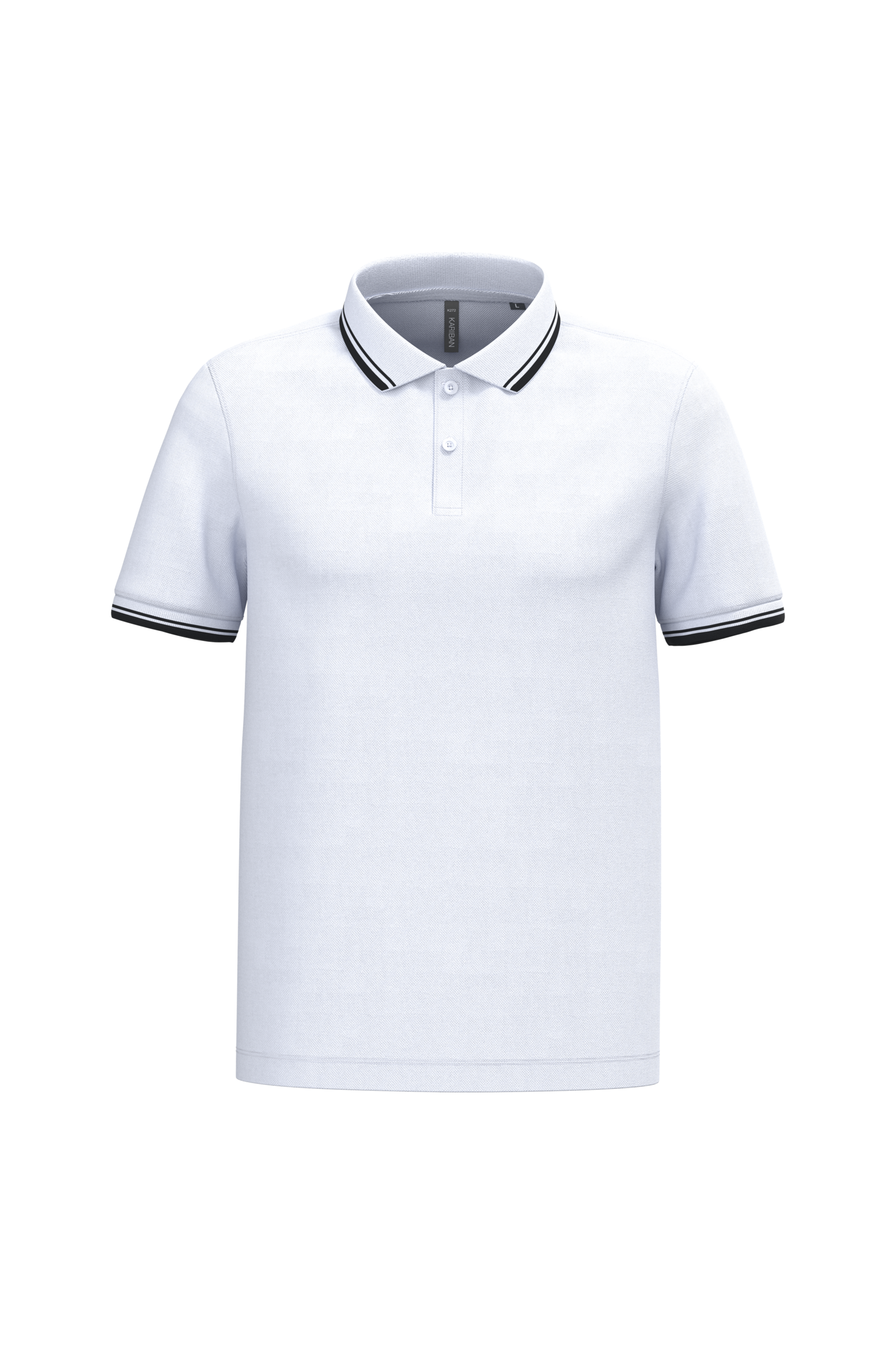 Polo Kariban com riscas em contraste